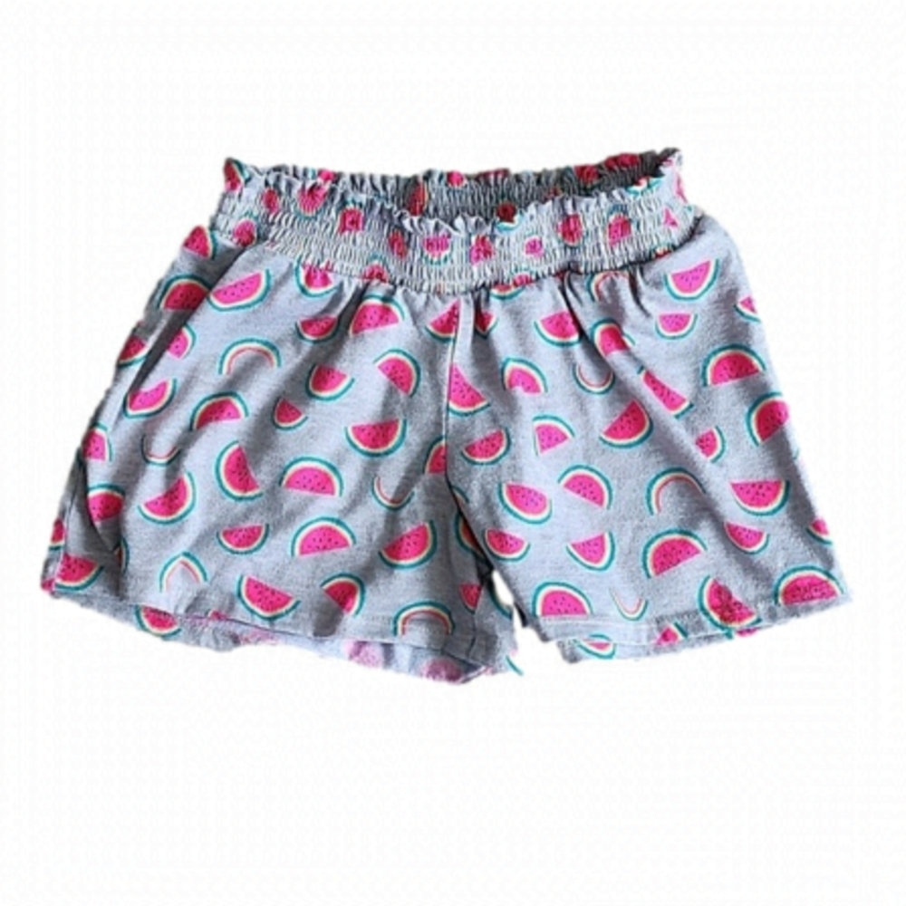 Justice girls pink grey watermelon rainbows shorts 10